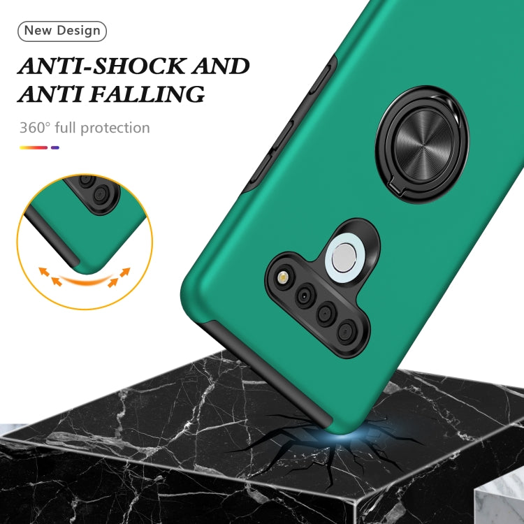 For LG Stylo 6 PC + TPU Shockproof Magnetic Protective Case with Invisible Ring Holder