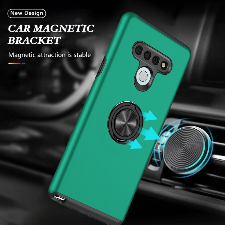 For LG Stylo 6 PC + TPU Shockproof Magnetic Protective Case with Invisible Ring Holder