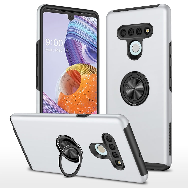 For LG Stylo 6 PC + TPU Shockproof Magnetic Protective Case with Invisible Ring Holder
