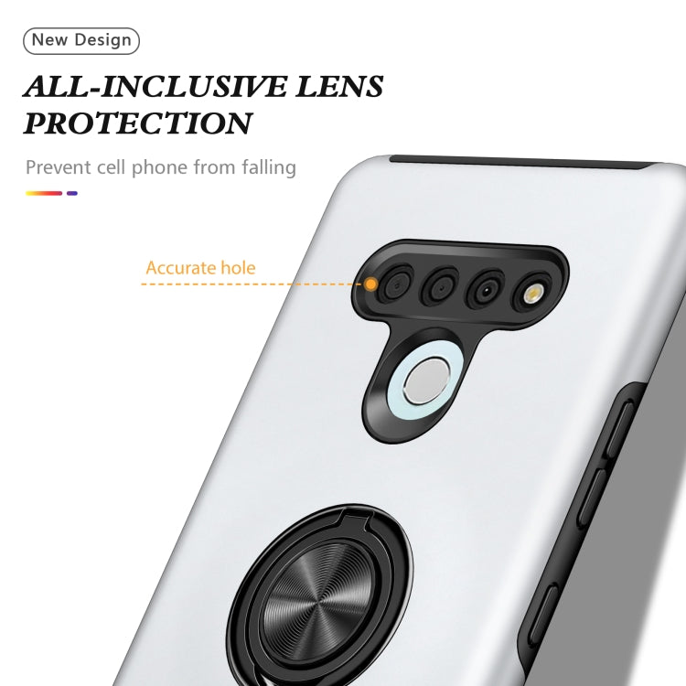 For LG Stylo 6 PC + TPU Shockproof Magnetic Protective Case with Invisible Ring Holder