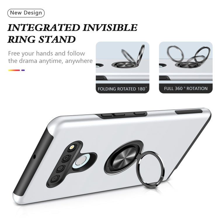 For LG Stylo 6 PC + TPU Shockproof Magnetic Protective Case with Invisible Ring Holder