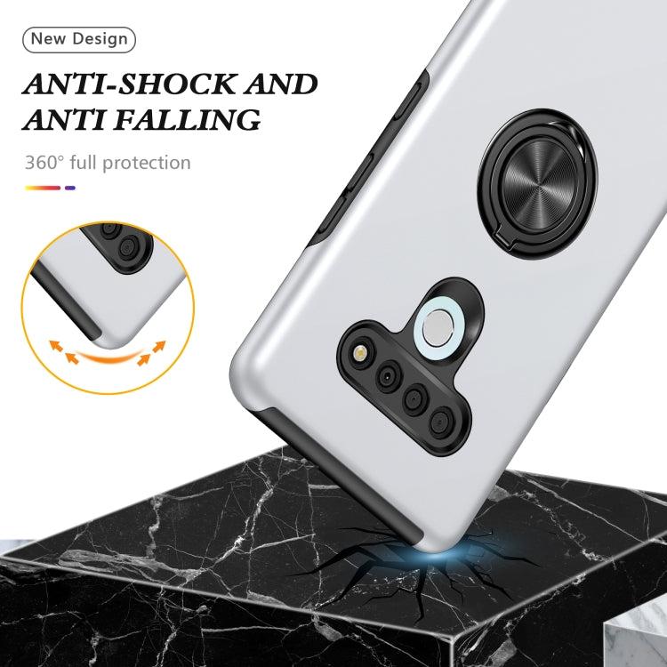 For LG Stylo 6 PC + TPU Shockproof Magnetic Protective Case with Invisible Ring Holder