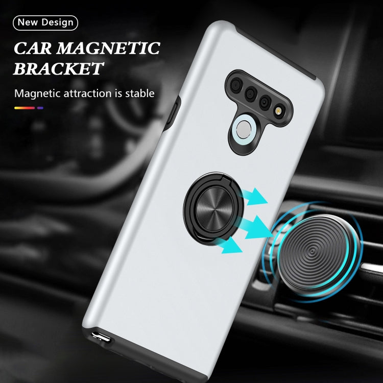 For LG Stylo 6 PC + TPU Shockproof Magnetic Protective Case with Invisible Ring Holder