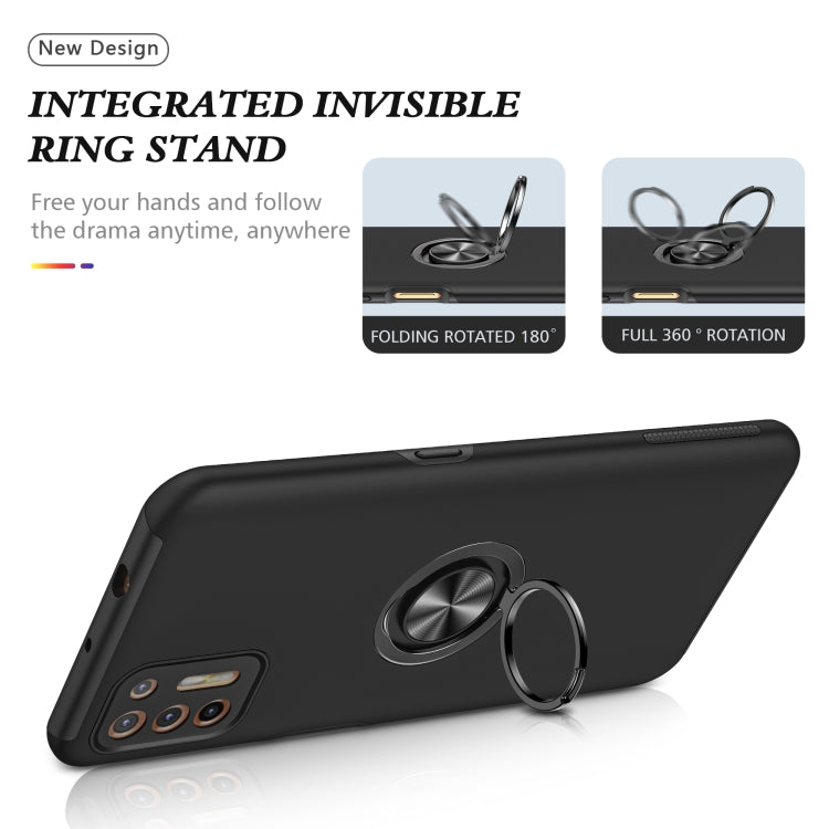 For Motorola Moto G9 Plus PC + TPU Shockproof Magnetic Protective Case with Invisible Ring Holder