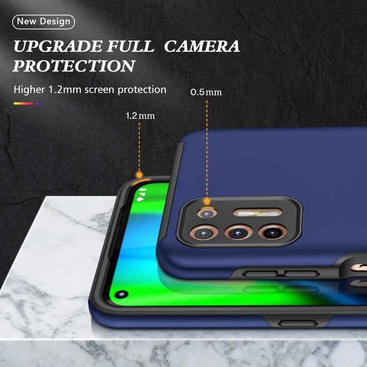 For Motorola Moto G9 Plus PC + TPU Shockproof Magnetic Protective Case with Invisible Ring Holder