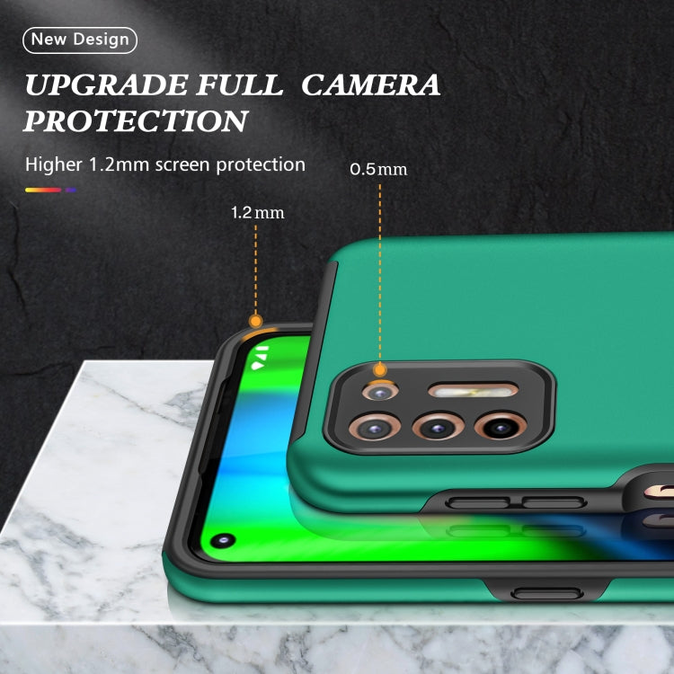 For Motorola Moto G9 Plus PC + TPU Shockproof Magnetic Protective Case with Invisible Ring Holder