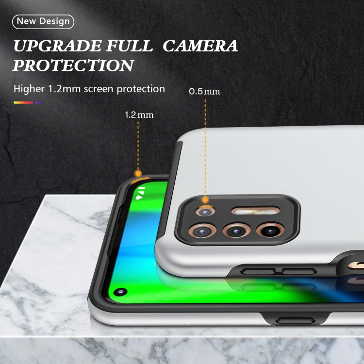 For Motorola Moto G9 Plus PC + TPU Shockproof Magnetic Protective Case with Invisible Ring Holder