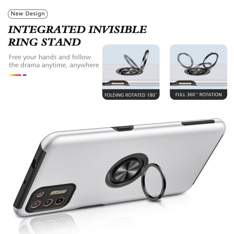 For Motorola Moto G9 Plus PC + TPU Shockproof Magnetic Protective Case with Invisible Ring Holder