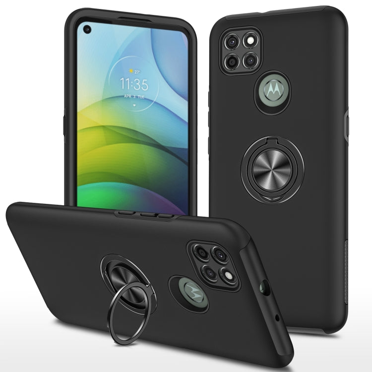 For Motorola Moto G9 Power PC + TPU Shockproof Magnetic Protective Case with Invisible Ring Holder