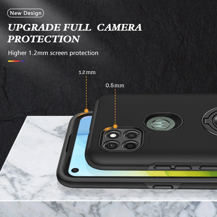 For Motorola Moto G9 Power PC + TPU Shockproof Magnetic Protective Case with Invisible Ring Holder