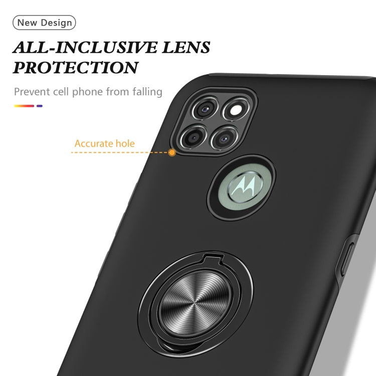 For Motorola Moto G9 Power PC + TPU Shockproof Magnetic Protective Case with Invisible Ring Holder