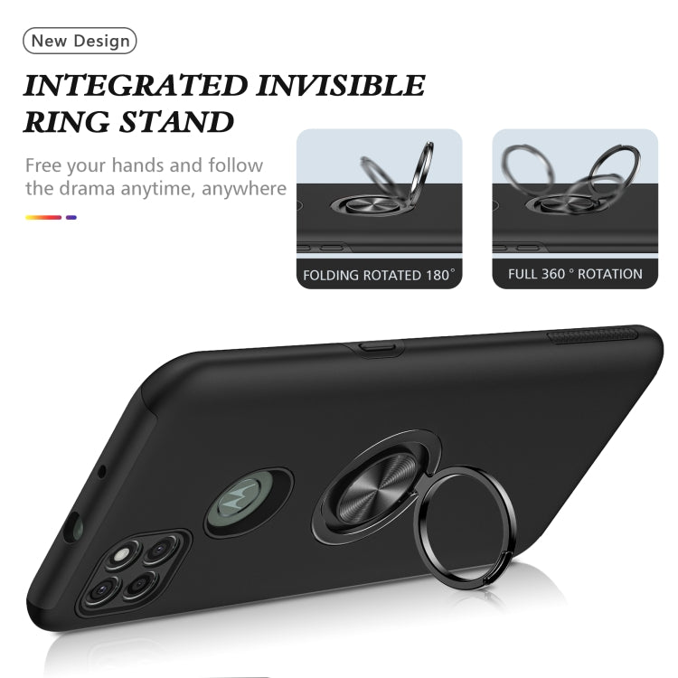 For Motorola Moto G9 Power PC + TPU Shockproof Magnetic Protective Case with Invisible Ring Holder