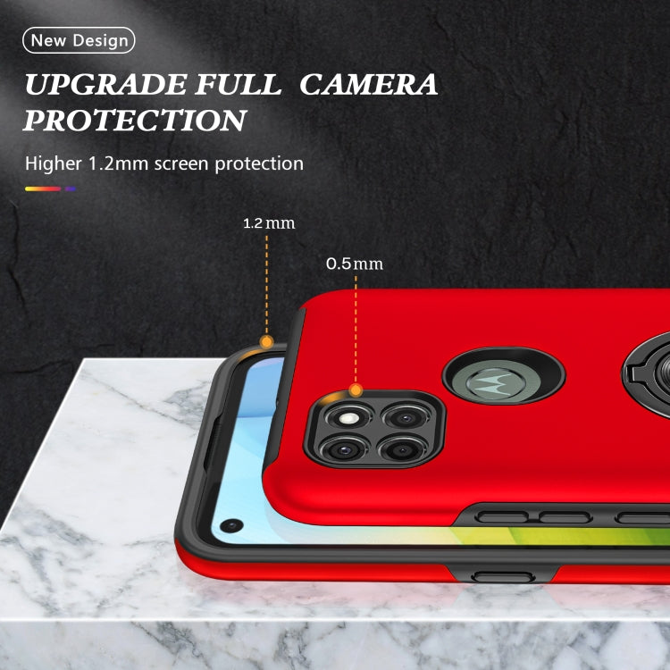 For Motorola Moto G9 Power PC + TPU Shockproof Magnetic Protective Case with Invisible Ring Holder