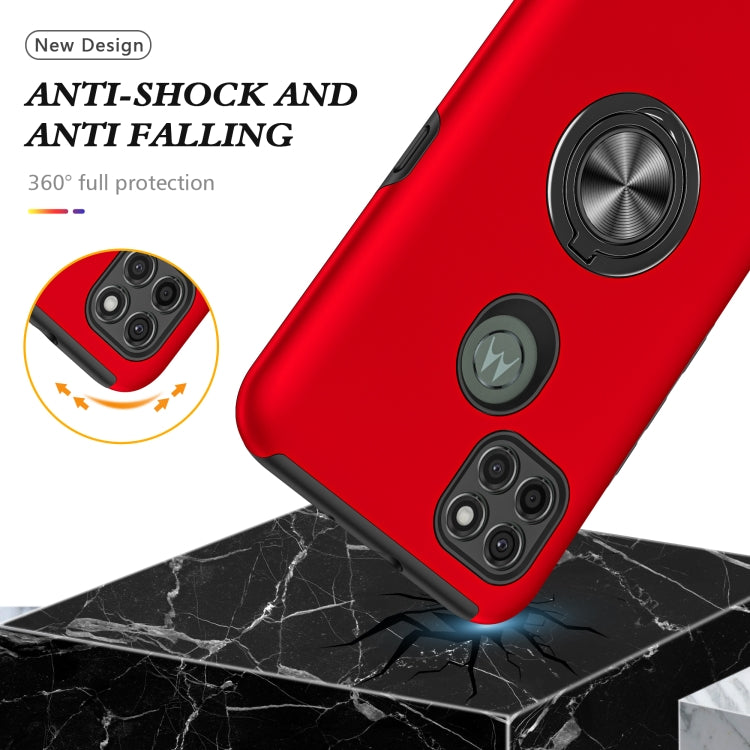 For Motorola Moto G9 Power PC + TPU Shockproof Magnetic Protective Case with Invisible Ring Holder