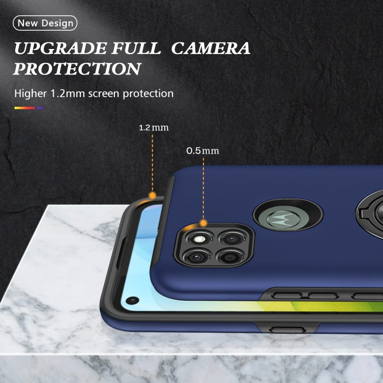 For Motorola Moto G9 Power PC + TPU Shockproof Magnetic Protective Case with Invisible Ring Holder