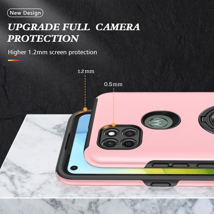 For Motorola Moto G9 Power PC + TPU Shockproof Magnetic Protective Case with Invisible Ring Holder