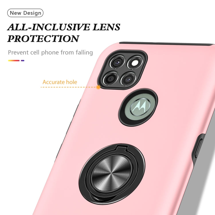 For Motorola Moto G9 Power PC + TPU Shockproof Magnetic Protective Case with Invisible Ring Holder