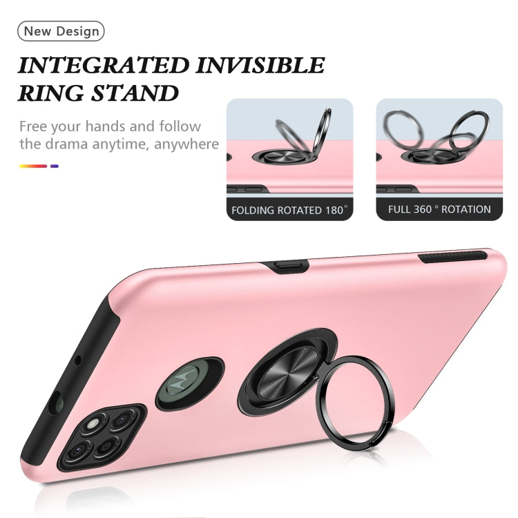 For Motorola Moto G9 Power PC + TPU Shockproof Magnetic Protective Case with Invisible Ring Holder