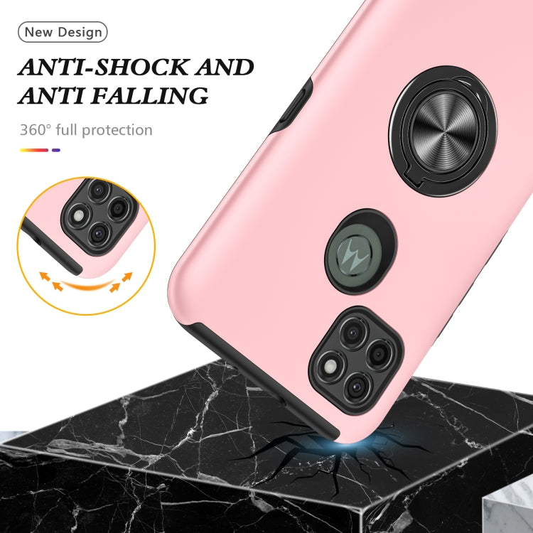 For Motorola Moto G9 Power PC + TPU Shockproof Magnetic Protective Case with Invisible Ring Holder