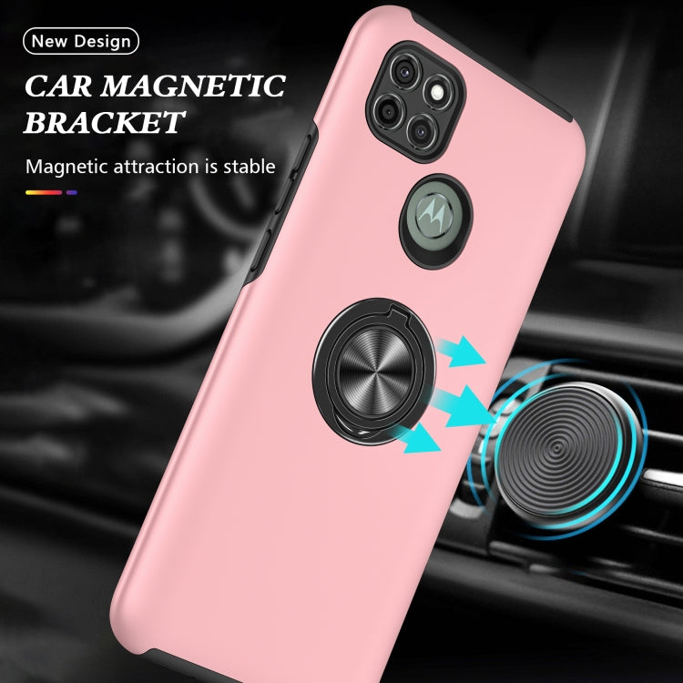 For Motorola Moto G9 Power PC + TPU Shockproof Magnetic Protective Case with Invisible Ring Holder
