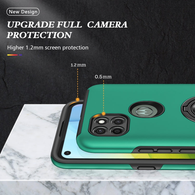 For Motorola Moto G9 Power PC + TPU Shockproof Magnetic Protective Case with Invisible Ring Holder