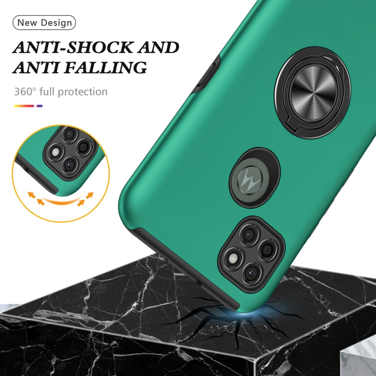 For Motorola Moto G9 Power PC + TPU Shockproof Magnetic Protective Case with Invisible Ring Holder
