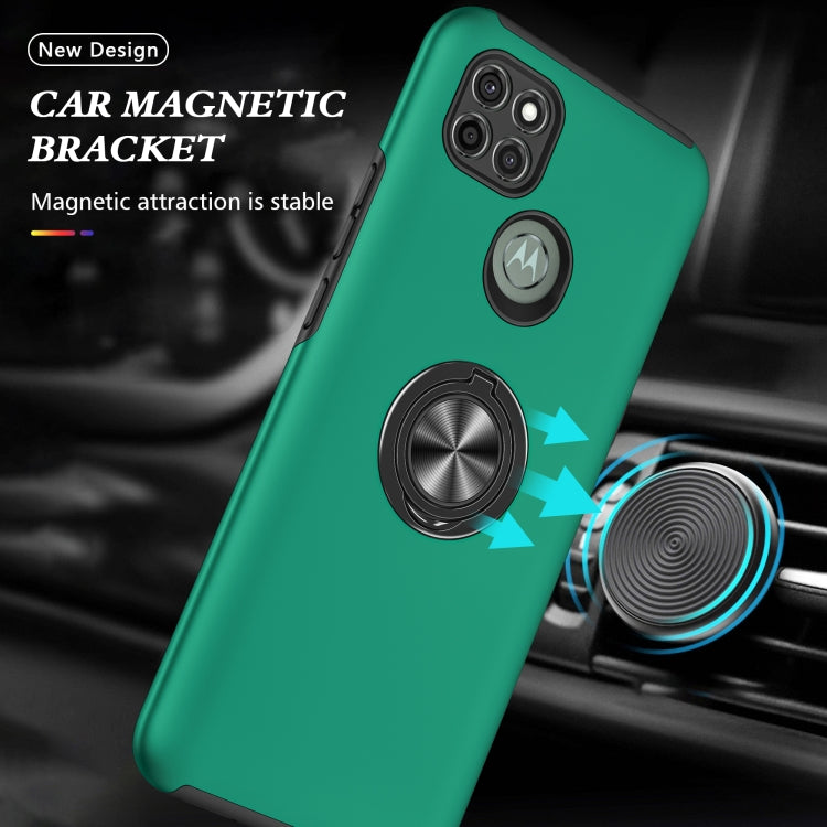 For Motorola Moto G9 Power PC + TPU Shockproof Magnetic Protective Case with Invisible Ring Holder