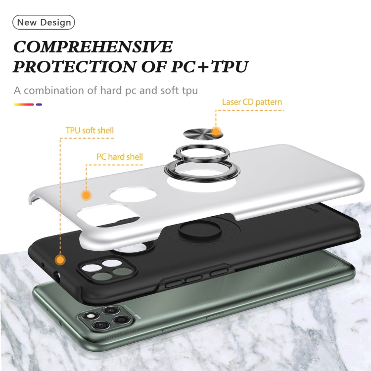 For Motorola Moto G9 Power PC + TPU Shockproof Magnetic Protective Case with Invisible Ring Holder