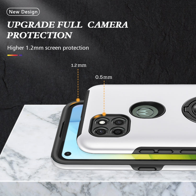For Motorola Moto G9 Power PC + TPU Shockproof Magnetic Protective Case with Invisible Ring Holder