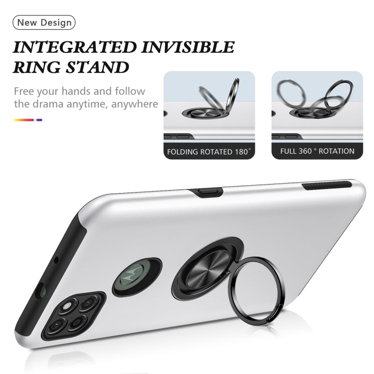 For Motorola Moto G9 Power PC + TPU Shockproof Magnetic Protective Case with Invisible Ring Holder