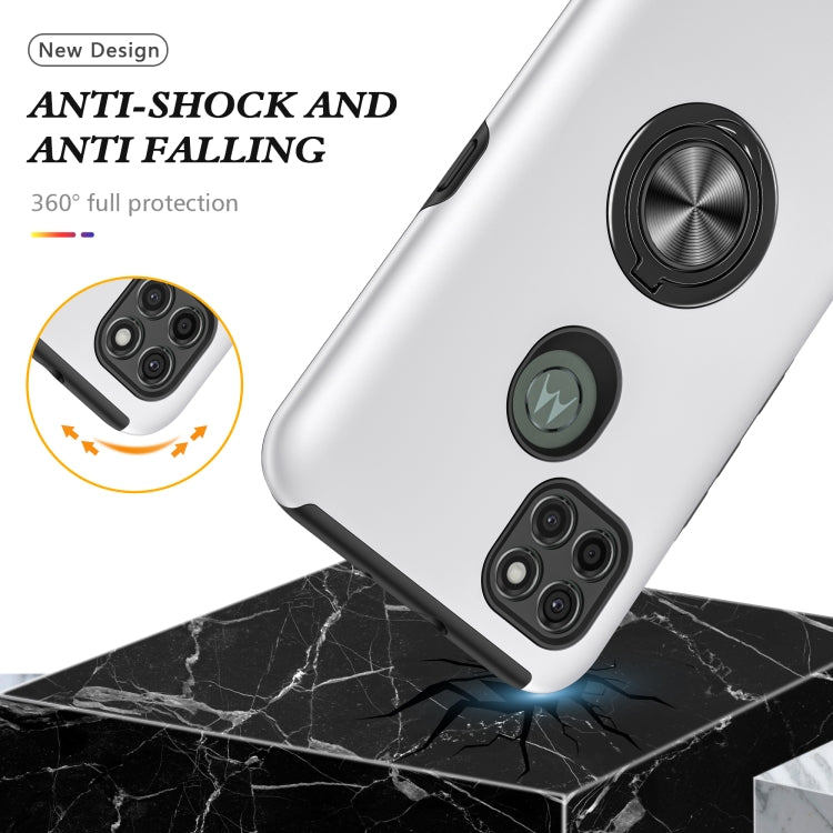 For Motorola Moto G9 Power PC + TPU Shockproof Magnetic Protective Case with Invisible Ring Holder