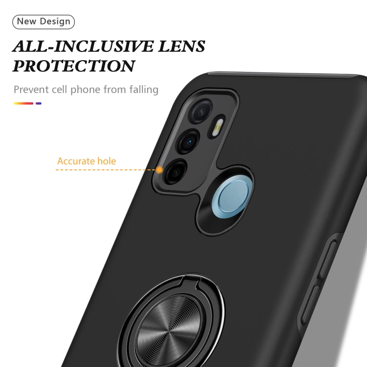 For OPPO A53 PC + TPU Shockproof Magnetic Protective Case with Invisible Ring Holder