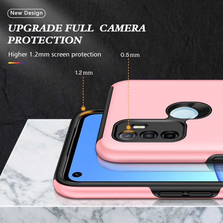 For OPPO A53 PC + TPU Shockproof Magnetic Protective Case with Invisible Ring Holder