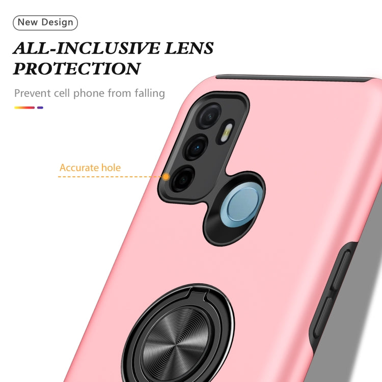 For OPPO A53 PC + TPU Shockproof Magnetic Protective Case with Invisible Ring Holder