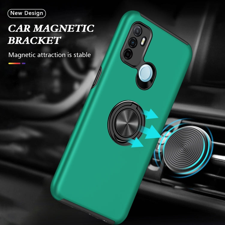 For OPPO A53 PC + TPU Shockproof Magnetic Protective Case with Invisible Ring Holder
