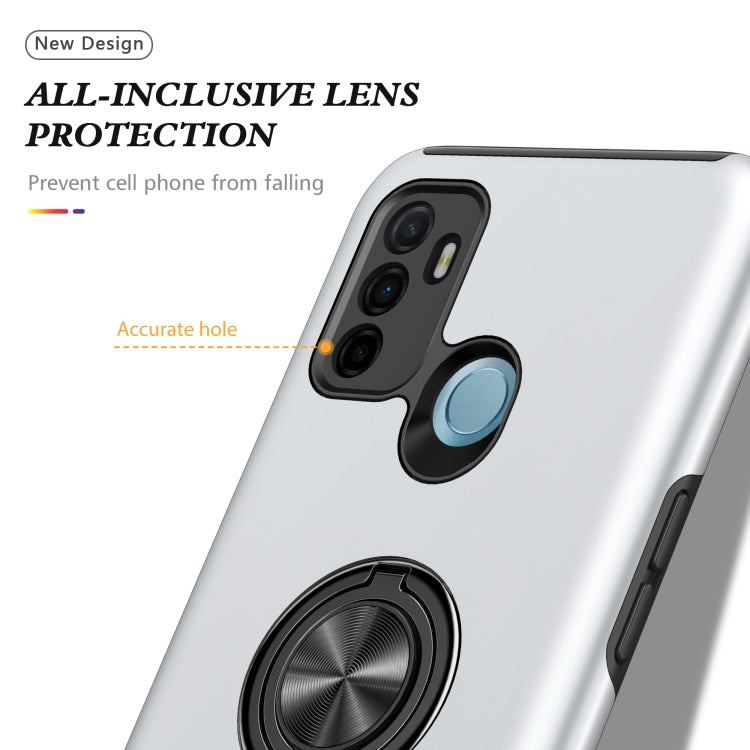 For OPPO A53 PC + TPU Shockproof Magnetic Protective Case with Invisible Ring Holder