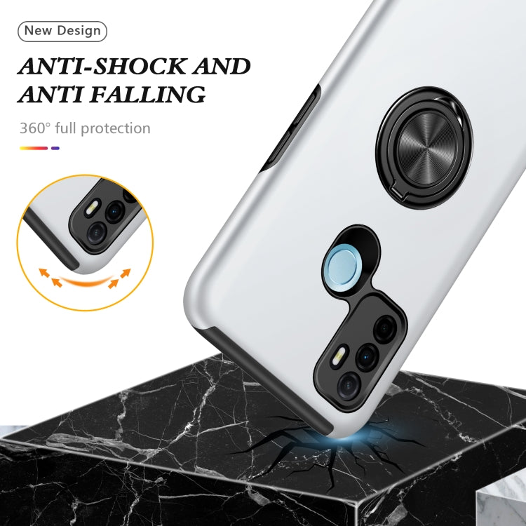 For OPPO A53 PC + TPU Shockproof Magnetic Protective Case with Invisible Ring Holder