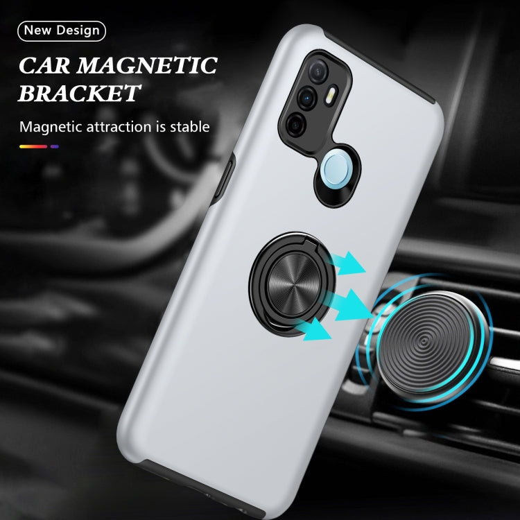 For OPPO A53 PC + TPU Shockproof Magnetic Protective Case with Invisible Ring Holder