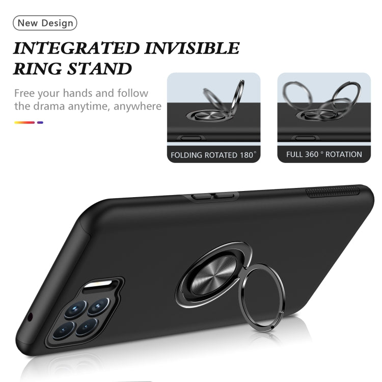 For OPPO A93 4G PC + TPU Shockproof Magnetic Protective Case with Invisible Ring Holder