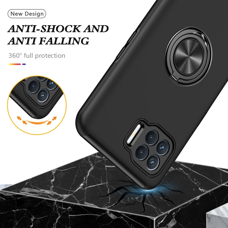 For OPPO A93 4G PC + TPU Shockproof Magnetic Protective Case with Invisible Ring Holder