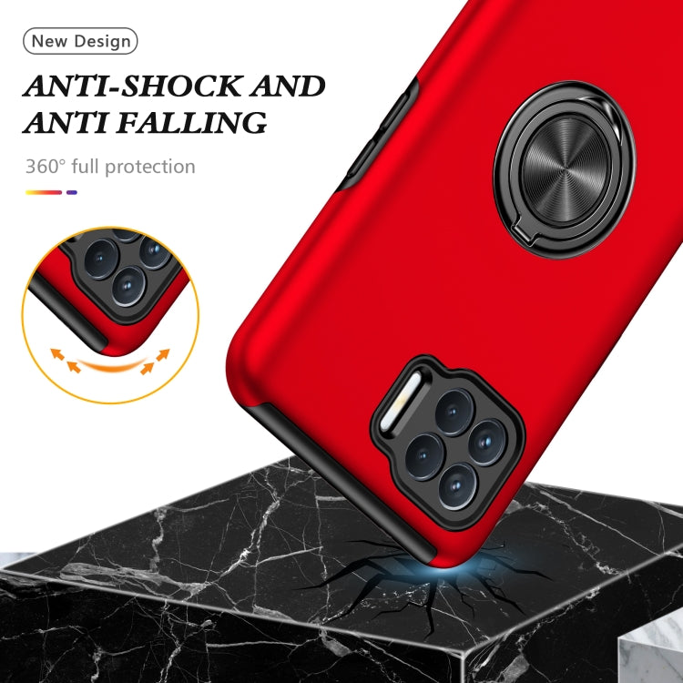 For OPPO A93 4G PC + TPU Shockproof Magnetic Protective Case with Invisible Ring Holder