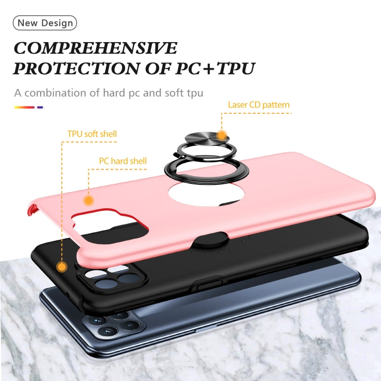For OPPO A93 4G PC + TPU Shockproof Magnetic Protective Case with Invisible Ring Holder
