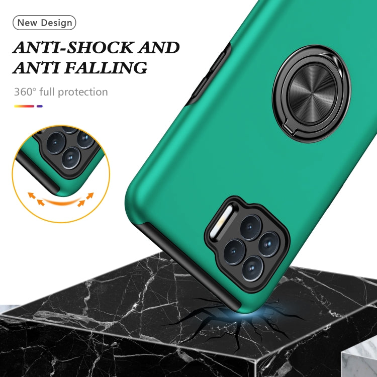 For OPPO A93 4G PC + TPU Shockproof Magnetic Protective Case with Invisible Ring Holder