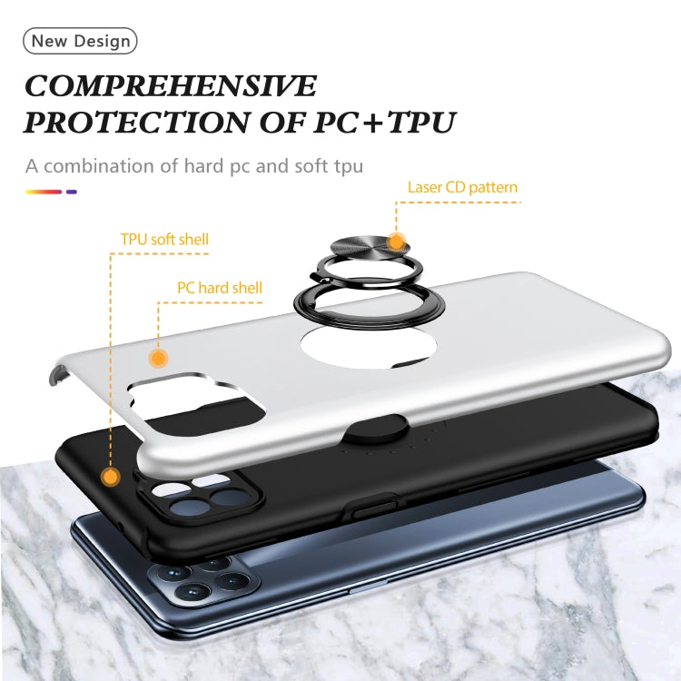 For OPPO A93 4G PC + TPU Shockproof Magnetic Protective Case with Invisible Ring Holder