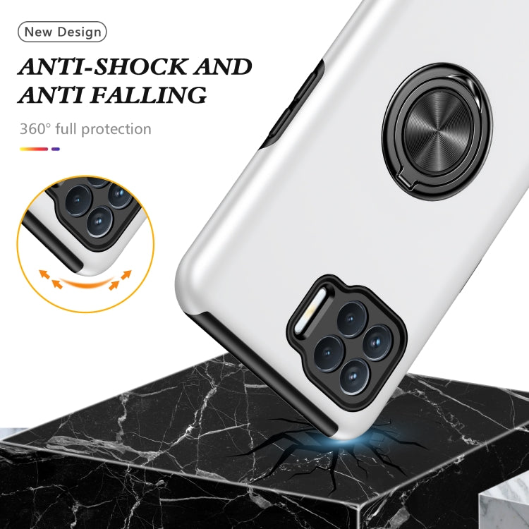 For OPPO A93 4G PC + TPU Shockproof Magnetic Protective Case with Invisible Ring Holder