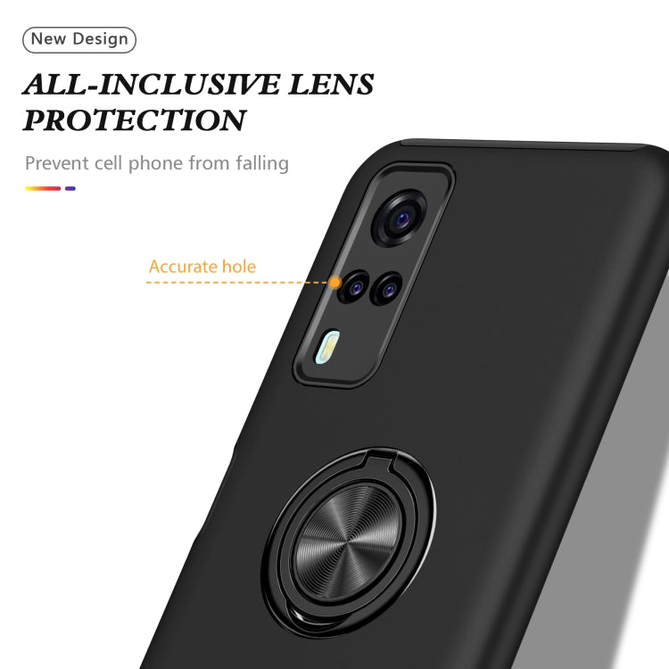 For vivo Y31 PC + TPU Shockproof Magnetic Protective Case with Invisible Ring Holder