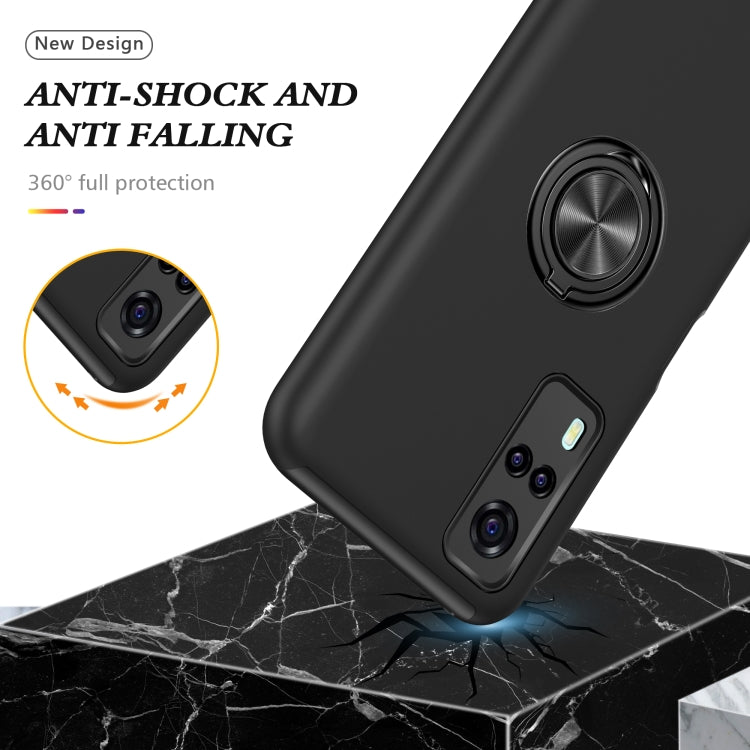 For vivo Y31 PC + TPU Shockproof Magnetic Protective Case with Invisible Ring Holder