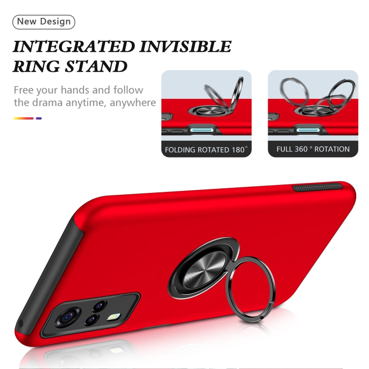 For vivo Y31 PC + TPU Shockproof Magnetic Protective Case with Invisible Ring Holder