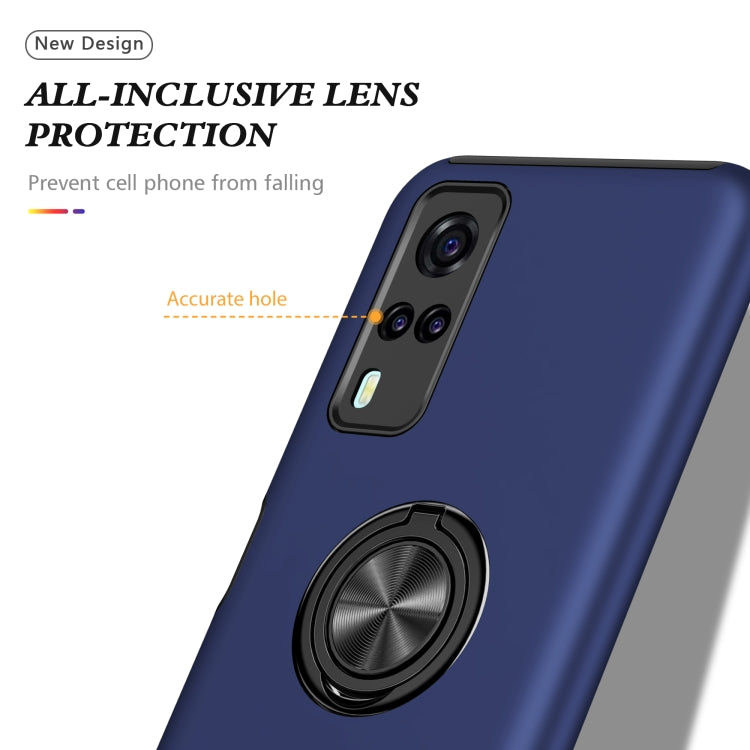 For vivo Y31 PC + TPU Shockproof Magnetic Protective Case with Invisible Ring Holder
