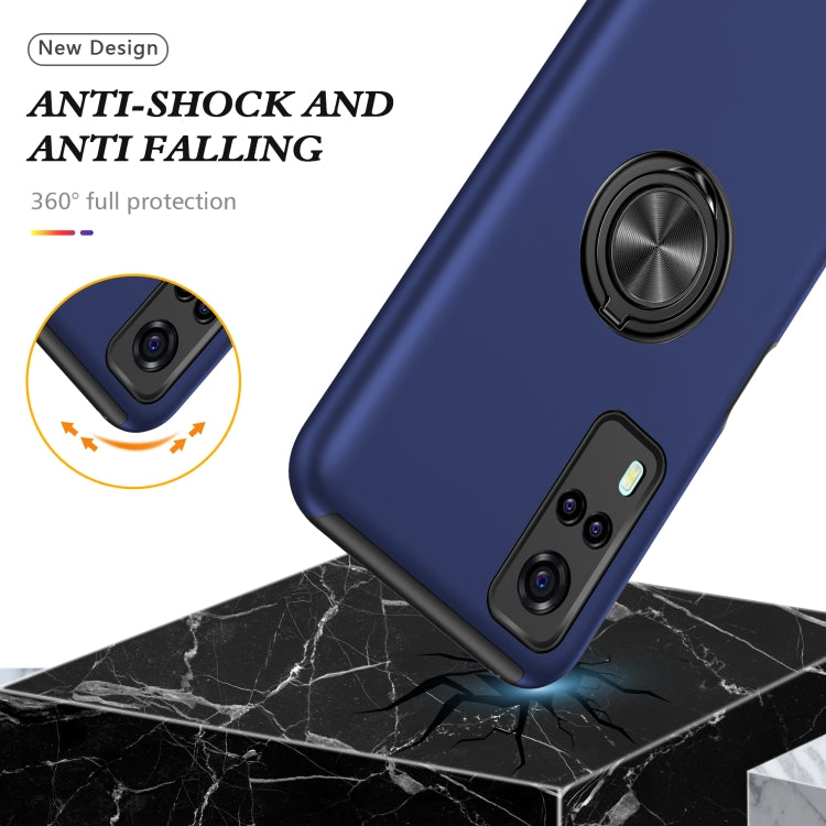 For vivo Y31 PC + TPU Shockproof Magnetic Protective Case with Invisible Ring Holder